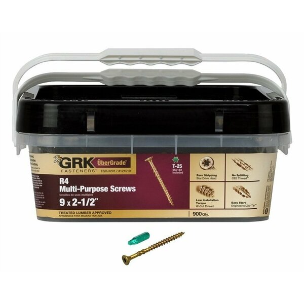 Grk Fasteners Wood Screw, Steel Torx Drive 121010